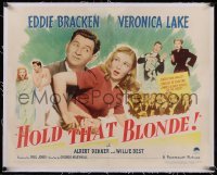 5p0959 HOLD THAT BLONDE linen style A 1/2sh 1945 Eddie Bracken & sexy Veronica Lake, ultra rare!