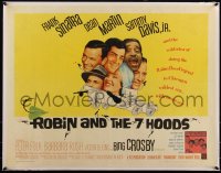 5p0976 ROBIN & THE 7 HOODS linen 1/2sh 1964 Frank Sinatra, Dean Martin, Sammy Davis Jr, Bing Crosby!