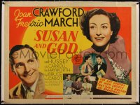 5p0978 SUSAN & GOD linen 1/2sh 1940 sexy religious Joan Crawford before her conversion,Fredrich March
