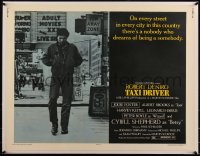 5p0979 TAXI DRIVER linen 1/2sh 1976 Robert De Niro walking alone, directed by Martin Scorsese!