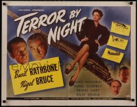 5p0322 TERROR BY NIGHT 1/2sh 1946 Basil Rathbone is Sherlock Holmes & Nigel Bruce as Watson, rare!