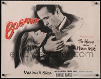 5p0323 TO HAVE & HAVE NOT style A 1/2sh 1944 best c/u of Humphrey Bogart & Lauren Bacall, ultra rare!