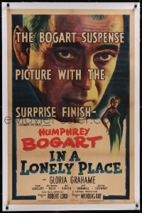5p0527 IN A LONELY PLACE linen 1sh 1950 huge Humphrey Bogart, sexy Gloria Grahame, Nicholas Ray!
