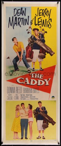 5p1288 CADDY linen insert 1953 screwballs Dean Martin & Jerry Lewis golfing, plus Donna Reed!
