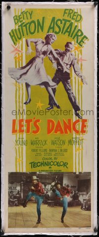 5p0932 LET'S DANCE linen insert 1950 great images of Fred Astaire & Betty Hutton dancing together!