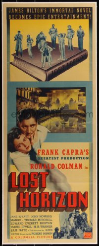 5p0933 LOST HORIZON linen insert 1937 Frank Capra's greatest production starring Ronald Colman, rare!