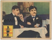 5p0189 CITY LIGHTS LC 1931 close up of Charlie Chaplin & Harry Myers smoking cigars, ultra rare!
