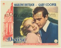 5p0191 DESIRE LC 1936 best romantic close up of jewel thief Marlene Dietrich & Gary Cooper!