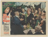 5p0192 DEVIL IS A WOMAN LC 1935 crowd applauds sexy Marlene Dietrich, Von Sternberg, very rare!