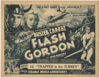 5p0168 FLASH GORDON chapter 12 TC 1936 Buster Crabbe, best serial ever, Trapped in the Turret, rare!
