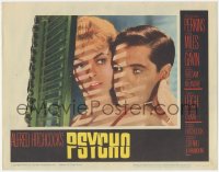 5p0210 PSYCHO LC #1 1960 great close image of Janet Leigh & John Gavin by window with shadows!