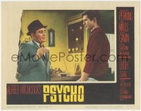 5p0212 PSYCHO LC #2 1960 Alfred Hitchcock, Martin Balsam quizzes Anthony Perkins at the Bates Motel!