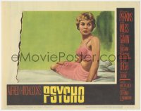 5p0209 PSYCHO LC #7 1960 great close up of sexy half-dressed Janet Leigh in bra and slip, Hitchcock