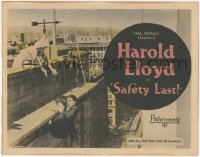 5p0175 SAFETY LAST TC 1923 Harold Lloyd climbs building for the love of Mildred Davis, ultra rare!