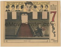 5p0217 SEVEN CHANCES LC 1925 Stoneface Buster Keaton sitting in church without a bride, ultra rare!