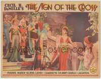 5p0220 SIGN OF THE CROSS LC 1932 Fredric March & Claudette Colbert on stairs, Cecil B. DeMille!