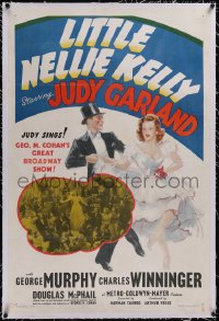 5p0704 LITTLE NELLIE KELLY linen style D 1sh 1940 Judy Garland, George M. Cohan Broadway show, rare!