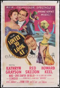 5p0555 LOVELY TO LOOK AT linen 1sh 1952 sexy full-length Ann Miller, Skelton, Keel, Kathryn Grayson!