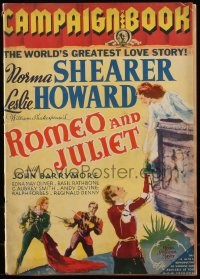 5p0070 ROMEO & JULIET pressbook 1936 Norma Shearer, Leslie Howard, John Barrymore, ultra rare!