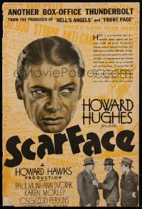 5p0071 SCARFACE pressbook 1932 Paul Muni, George Raft, Howard Hughes, Hawks, different & ultra rare!