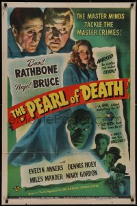 5p0149 PEARL OF DEATH 1sh 1944 Rathbone as Sherlock Holmes, Nigel Bruce, Creeper Rondo Hatton!