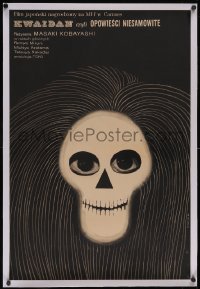 5p0745 KWAIDAN linen Polish 23x34 1966 Masaki Kobayashi Japanese ghost stories, skull art by Gorka!