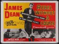 5p0763 REBEL WITHOUT A CAUSE linen 30x40 REPRO poster 1990s James Dean, a bad boy from a good family!