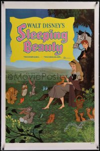5p0723 SLEEPING BEAUTY linen style B 1sh 1959 Walt Disney cartoon fairy tale fantasy classic!
