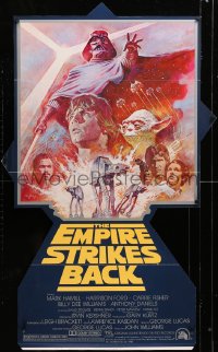5p0003 EMPIRE STRIKES BACK die-cut standee R1981 George Lucas sci-fi classic, cool art by Tom Jung!