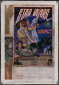 5p0725 STAR WARS linen style D NSS style 1sh 1978 George Lucas, circus poster art by Struzan & White!