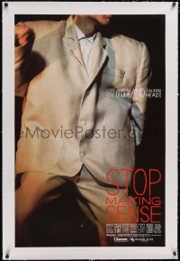 5p0628 STOP MAKING SENSE linen 1sh 1984 Jonathan Demme, Talking Heads, c/u of David Byrne's suit!
