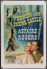 5p0629 STORY OF VERNON & IRENE CASTLE linen 1sh 1939 great art of Fred Astaire & Ginger Rogers, rare!