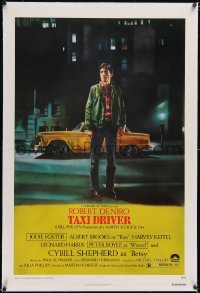 5p0636 TAXI DRIVER linen 1sh 1976 classic Peellaert art of Robert De Niro, directed by Martin Scorsese!