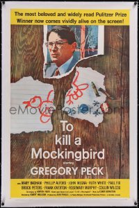 5p0647 TO KILL A MOCKINGBIRD linen 1sh 1963 Gregory Peck classic, from Harper Lee's famous novel!