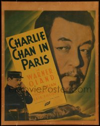 5p0077 CHARLIE CHAN IN PARIS WC 1935 great headshot image of Asian detective Warner Oland!