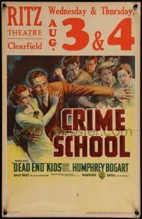 5p0078 CRIME SCHOOL WC 1938 Humphrey Bogart, Dead End Kids turn into tomorrow's killers, very rare!