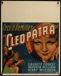 5p0043 CLEOPATRA jumbo WC 1934 sexy Claudette Colbert as the Princess of the Nile, Cecil B. DeMille