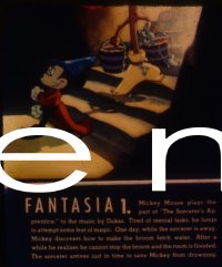 5p0234 FANTASIA 9 color 35mm slides 1944 Disney cartoon classic, includes printed bag, ultra rare!