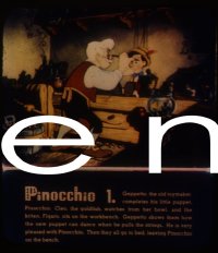 5p0236 PINOCCHIO set of 10 color 35mm slides 1944 Disney classic, includes printed bag, ultra rare!