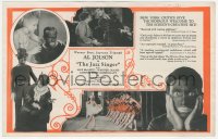5p0233 JAZZ SINGER herald 1927 classic art of Al Jolson in blackface + more art & many photos!