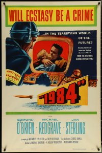 5r0251 1984 1sh 1956 Edmond O'Brien & Jan Sterling in George Orwell dystopian future classic!