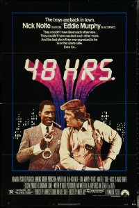 5r0256 48 HRS. 1sh 1982 Nick Nolte is a cop who hates Eddie Murphy who is a convict!