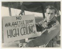 5r1848 WINGS candid 7.5x9.5 still 1927 William Wellman with No Air Battle Today sign by Otto Dyar!
