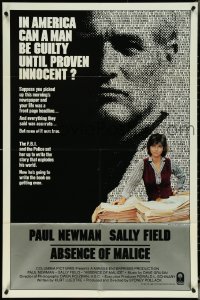 5r0261 ABSENCE OF MALICE int'l 1sh 1981 Paul Newman, Sally Field, Sydney Pollack, cool design!