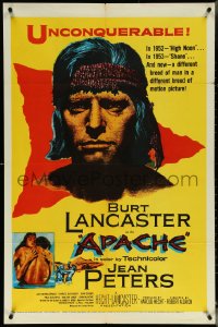 5r0287 APACHE 1sh 1954 Robert Aldrich, Native American Burt Lancaster & Jean Peters!