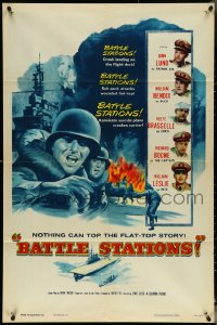 5r0312 BATTLE STATIONS 1sh 1956 John Lund, William Bendix, the story of Navy flat-tops!