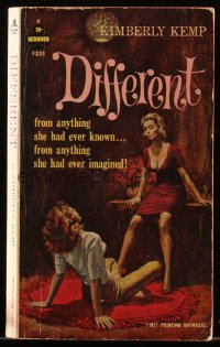 5r1705 DIFFERENT paperback book 1963 from anything she had known or imagined, sexy Paul Rader art!
