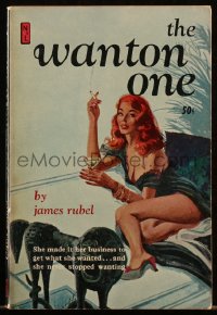 5r1728 WANTON ONE paperback book 1960 she made it her business to get what she wanted, sexy art!