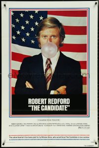 5r0373 CANDIDATE 1sh 1972 great image of candidate Robert Redford blowing a bubble!