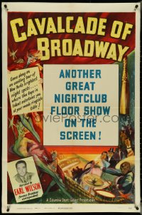 5r0385 CAVALCADE OF BROADWAY 1sh 1950 New York Broadway correspondent Earl Wilson, ultra rare!